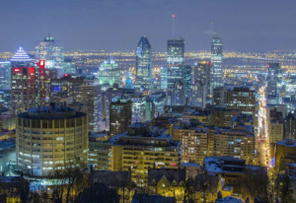 View of Montreal at night